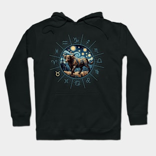 ZODIAC Taurus - Astrological TAURUS - TAURUS - ZODIAC sign - Van Gogh style - 3 Hoodie